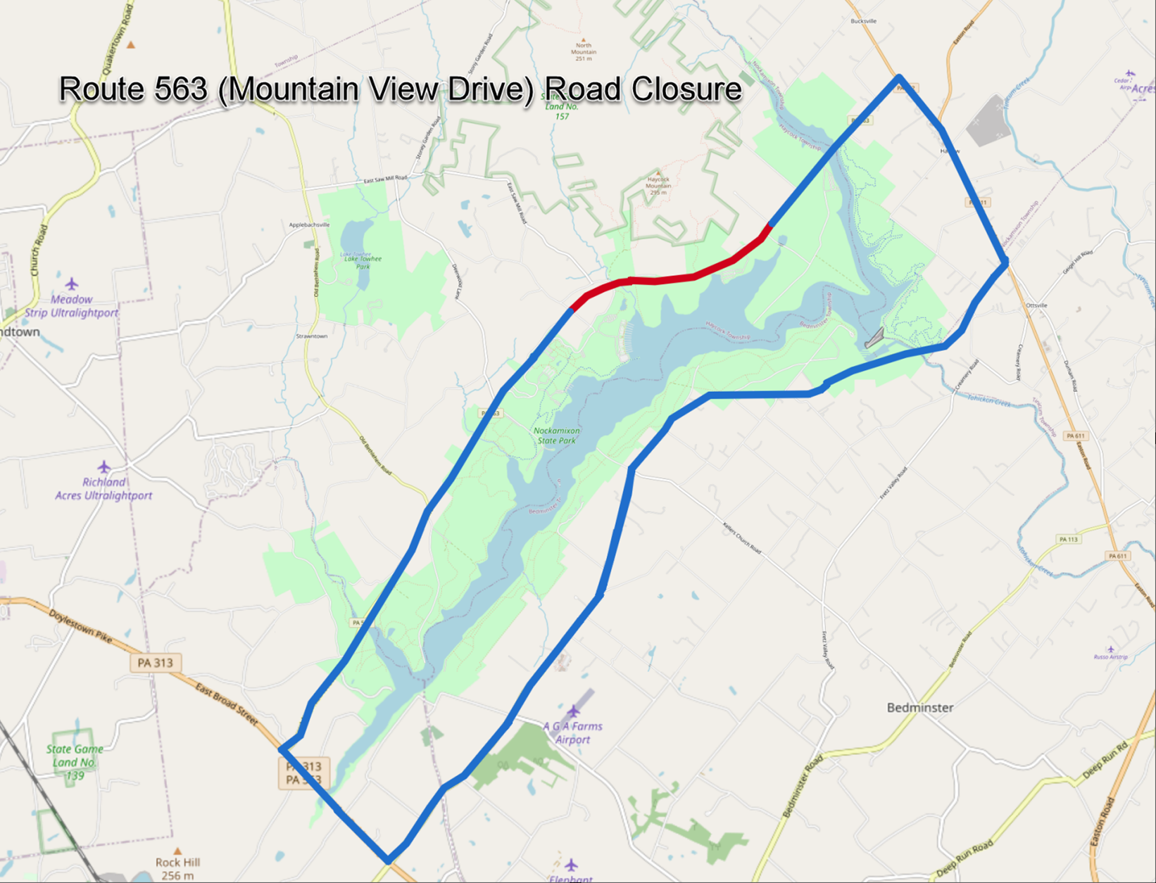 Mtn View Road Closure Penndot