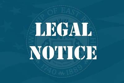 Legal Notice - Chapter 27 Zoning