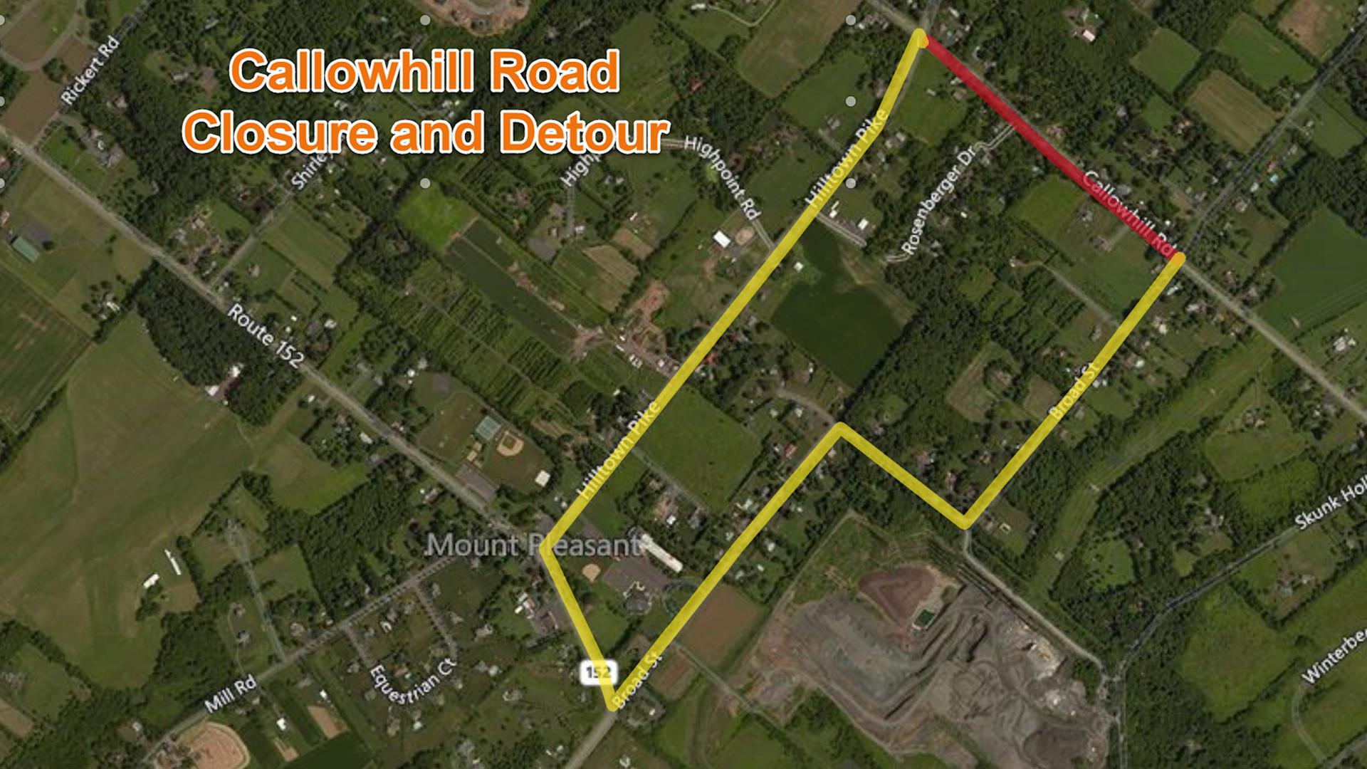 Detour Callowhill Road Closure 2021